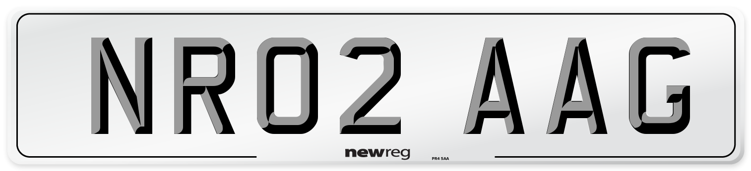NR02 AAG Number Plate from New Reg